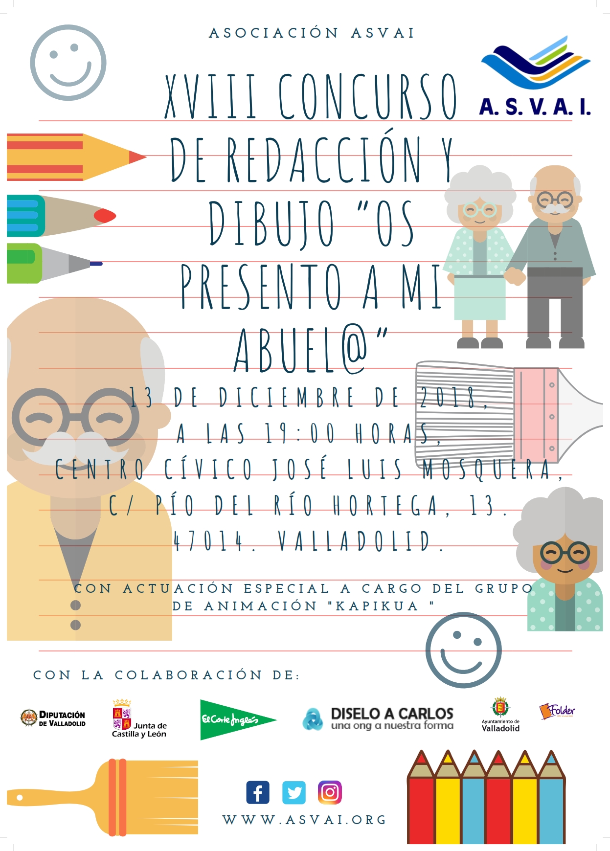 Cartel:XVIII concurso de redaccion y dibujo